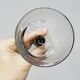 6 verres à vin vintage Bormioli Rocco en cristal gris strié