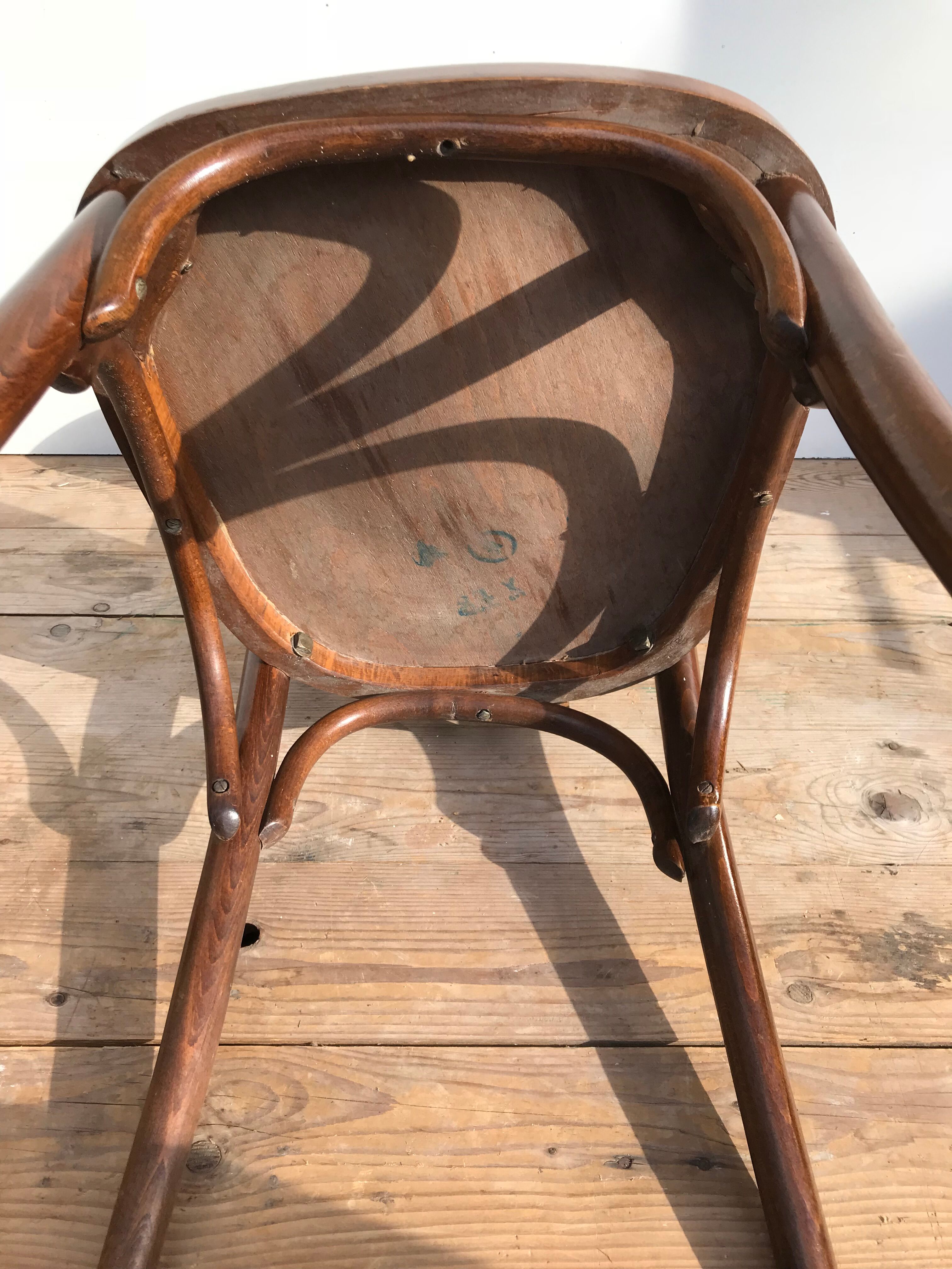 Former chair bistro s curved folder 60s vintage