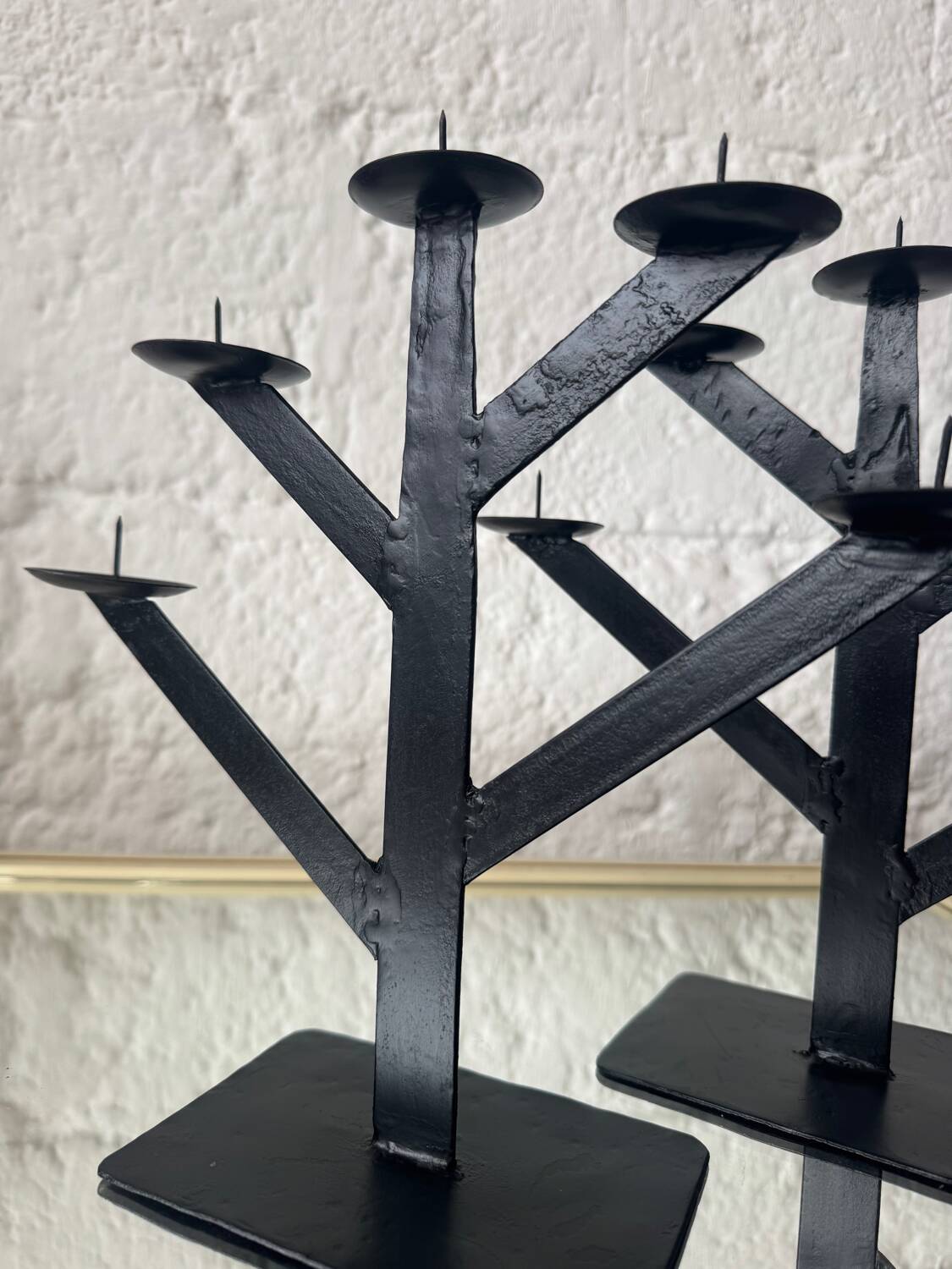 Wrought iron chandeliers, 1980s Habitat style