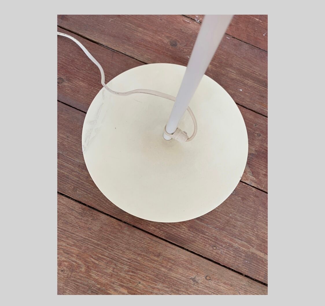 White Danish floor lamp