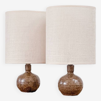 Duo sandstone bedside lamps