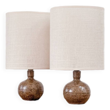 Duo lampes de chevet en grès