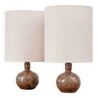 Duo sandstone bedside lamps