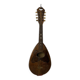 Ancienne mandoline napolitaine 8 cordes fin XIXème