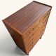 Chiffonnier danois vintage « tallboy » en placage teck