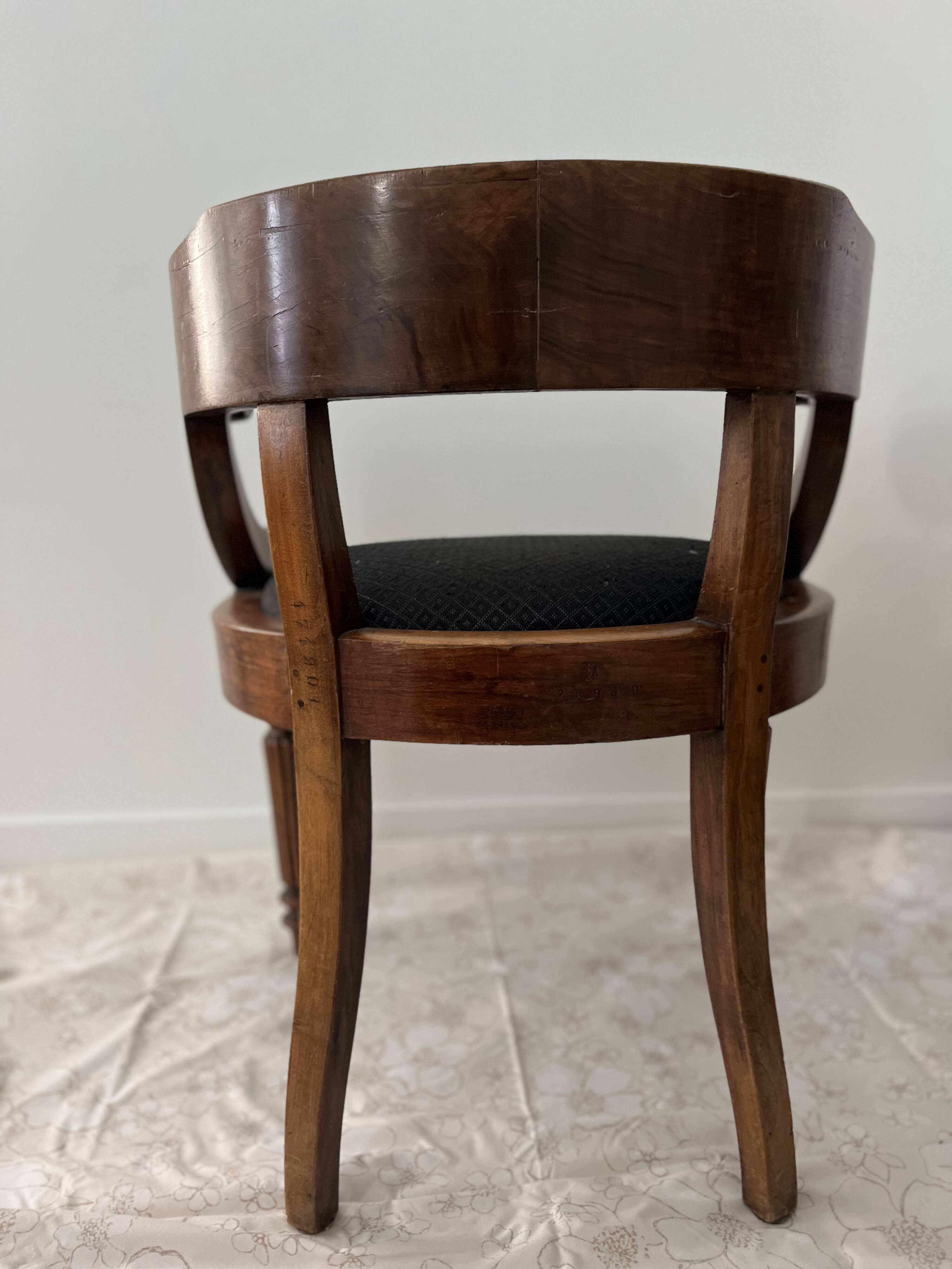 Restoration armchair in mahogany