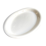 Sarreguemines oval dish in unbleached earthenware