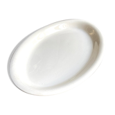 Sarreguemines oval dish in unbleached earthenware
