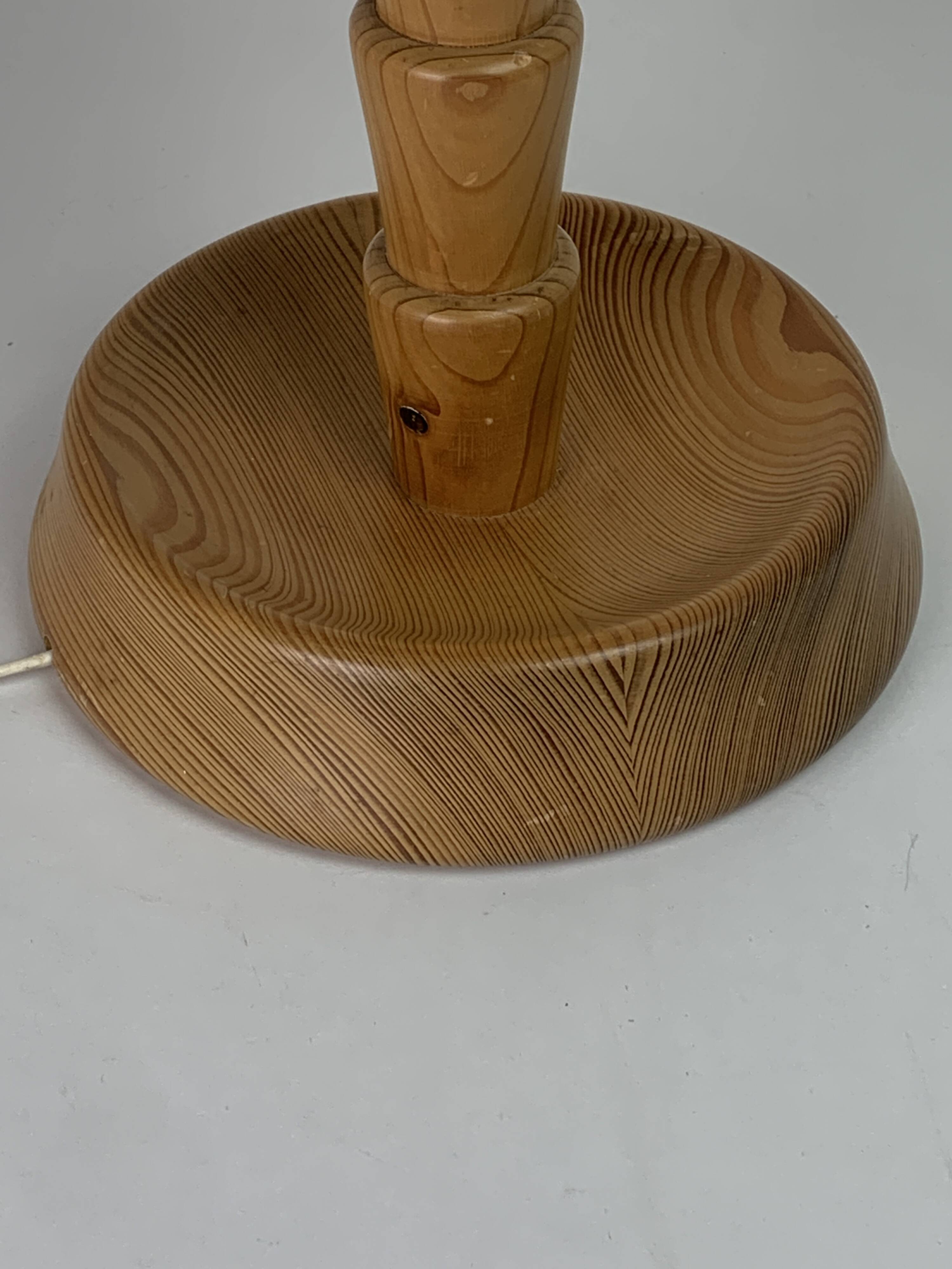 XL pine palm table mushroom lamp by Temde Switzerland, 1970s