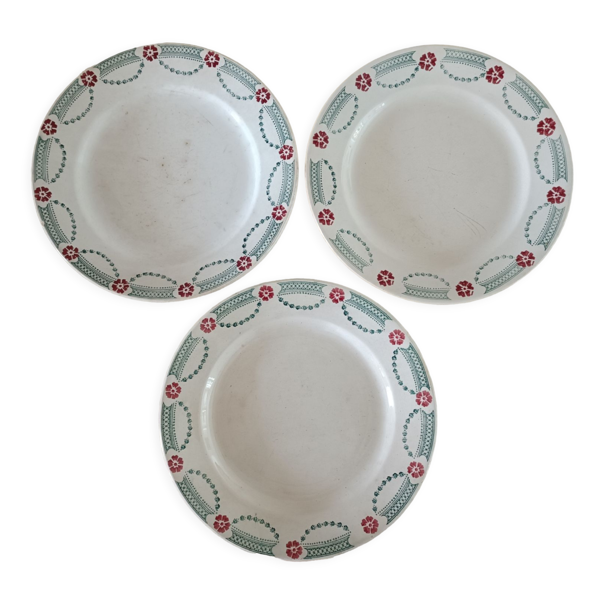 3 assiettes terre de fer Moulin des Loups