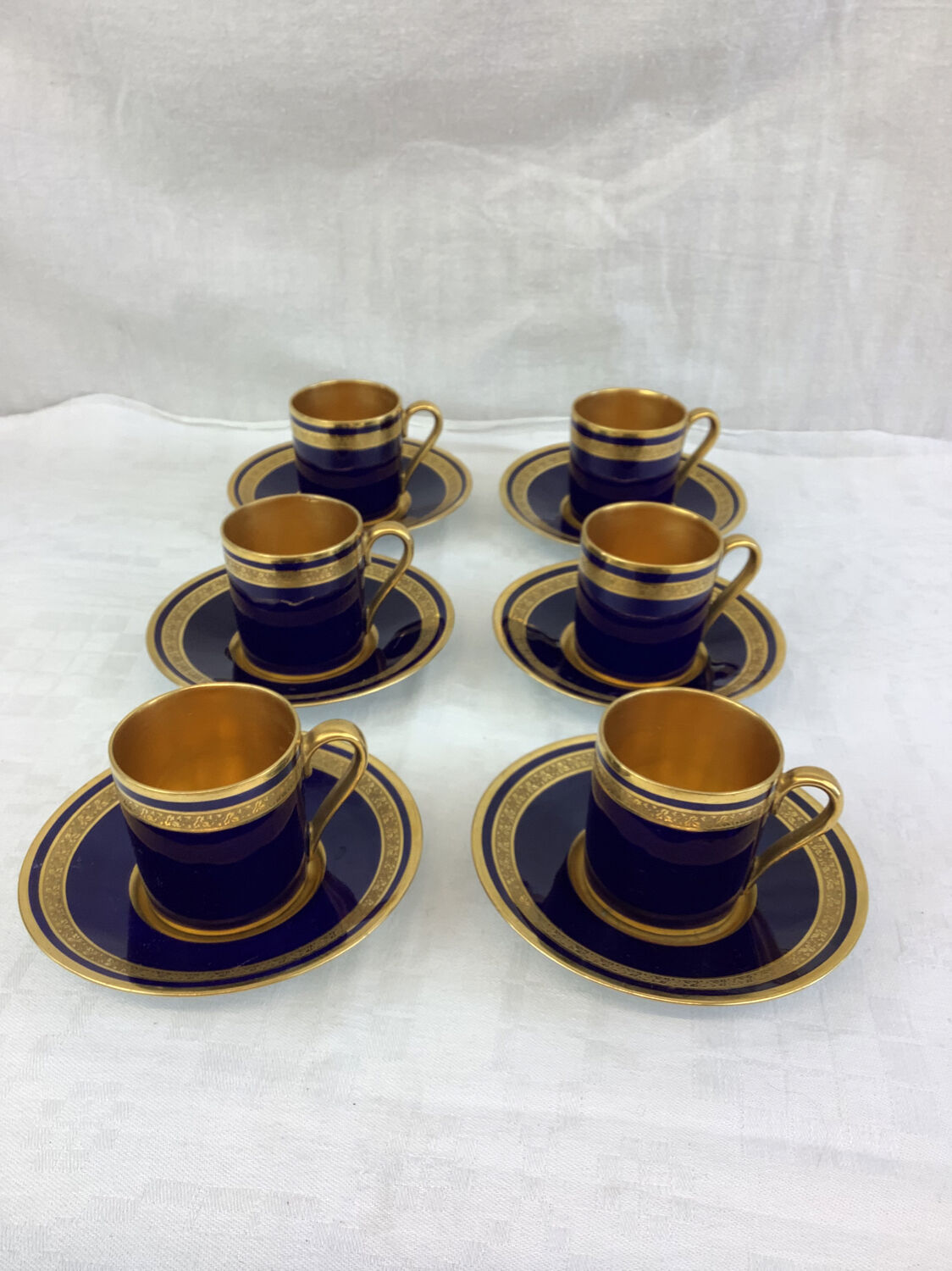 6 cups & saucers Tours porcelain