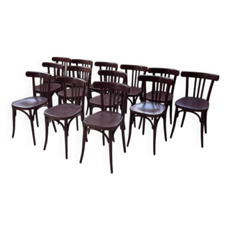 Série de 13 chaises bistrot Japy 1940