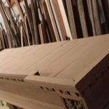 19th-century oak castle fireplace