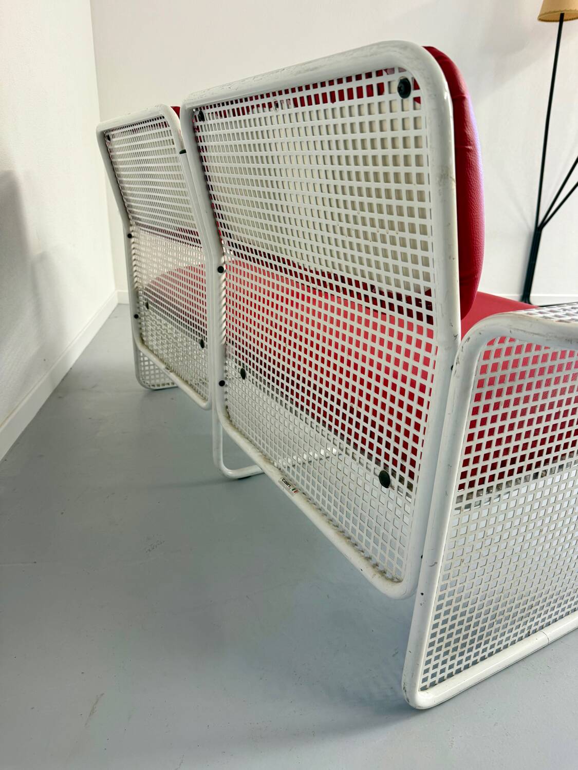 Old 2 seater sofa Italian design from the 70s Talin Vicenza metal per