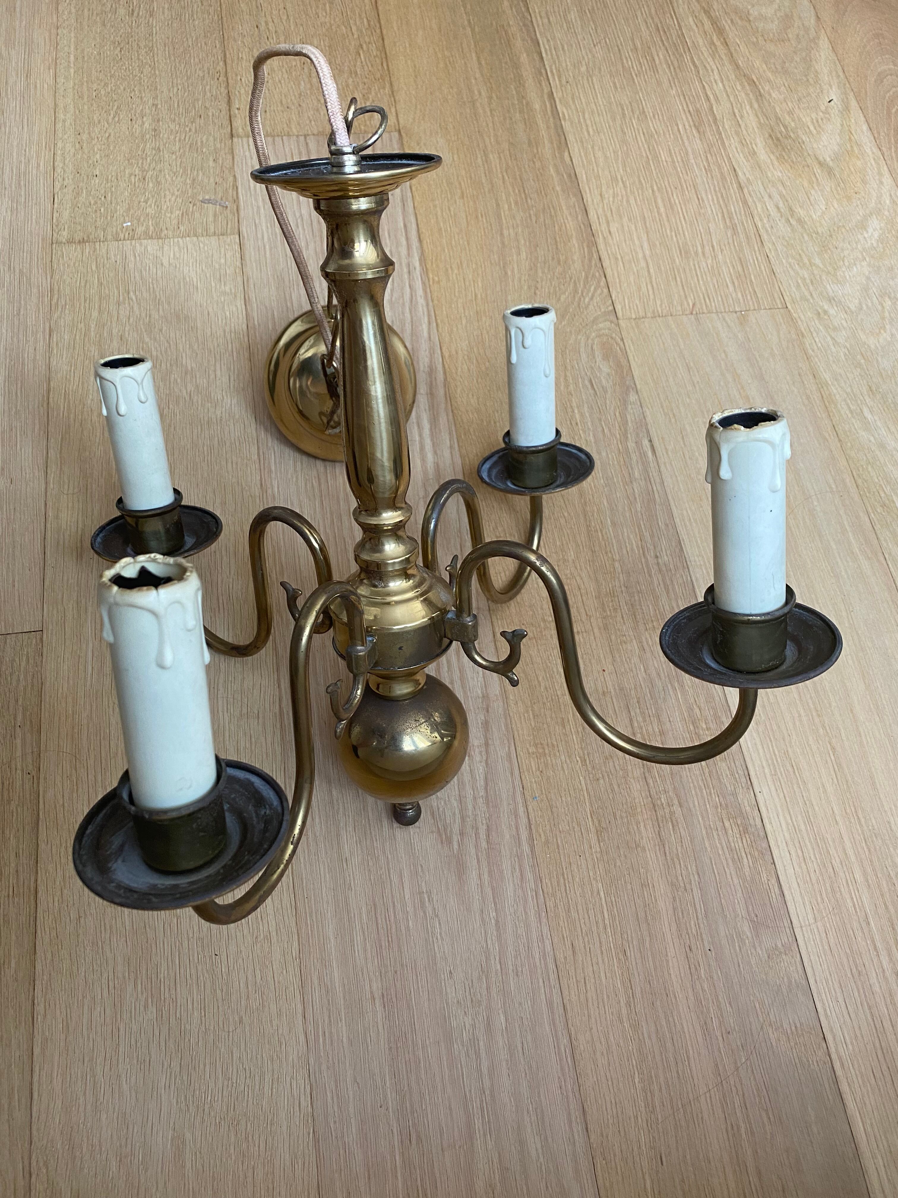 Brass chandelier 4 burners