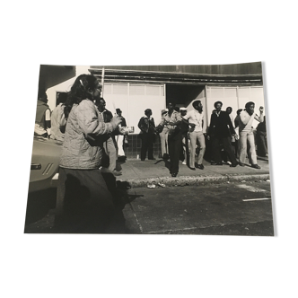 Street scene photography, dance music, USA, 80s