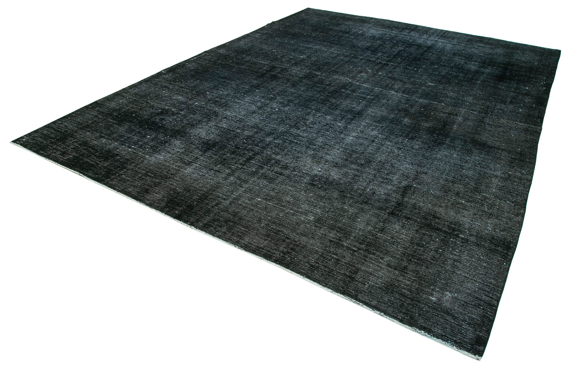 Handwoven Persian Overdyed 283 cm x 378 cm Black Wool Carpet