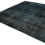 Handwoven Persian Overdyed 283 cm x 378 cm Black Wool Carpet