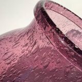 Bubble mouth blown glass vase Biot style height 22cm