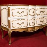 1950s Italian commodity in painted and gilded wood