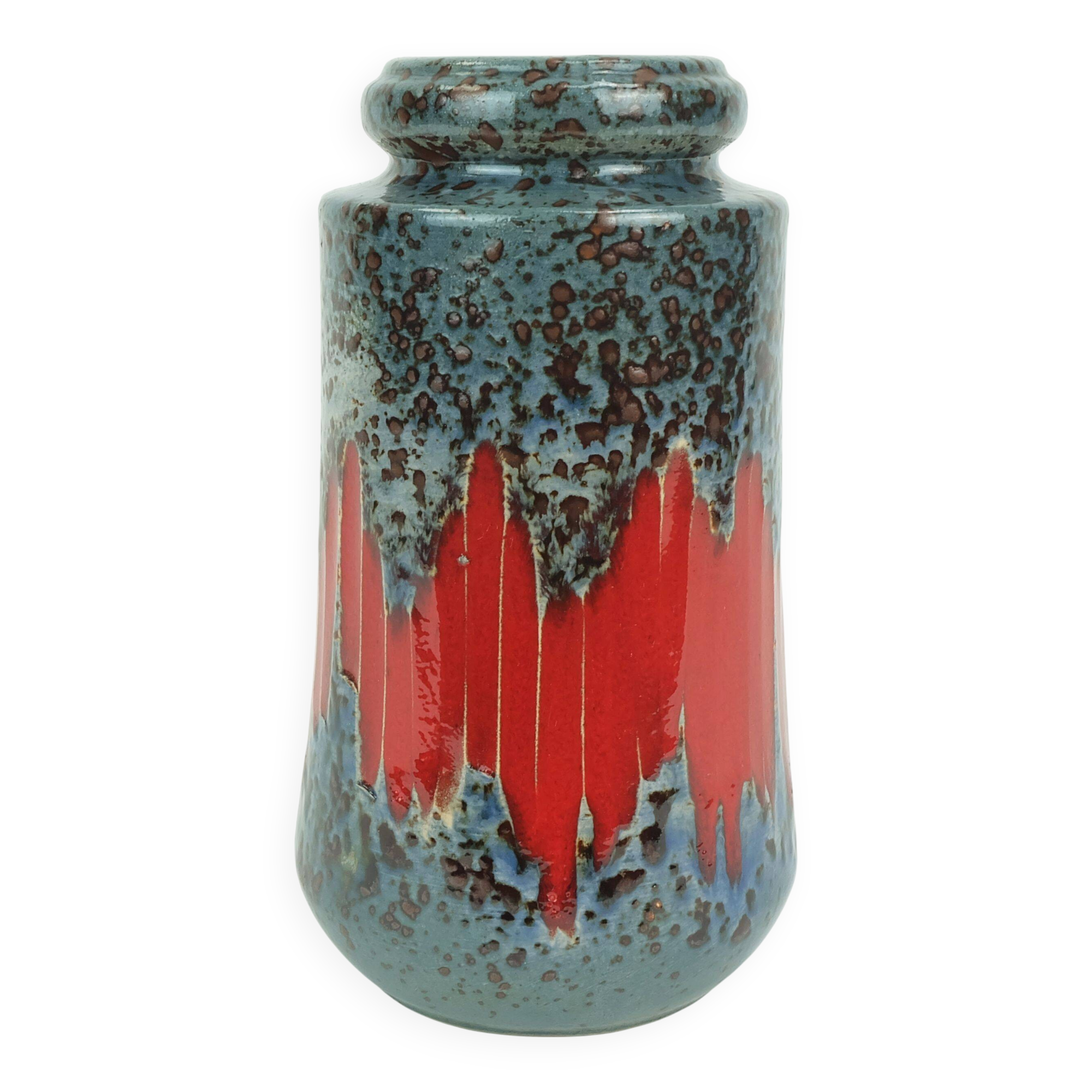 vintage 1960s west german scheurich VASE with lora decor model 549-21