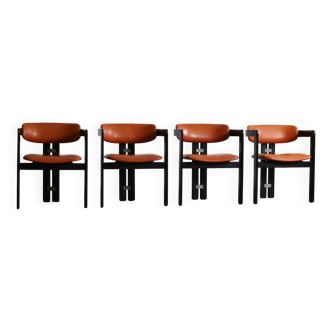 Ensemble de 4 chaises Pamplona par Augusto Savini pour Pozzi, Italie, années 1960