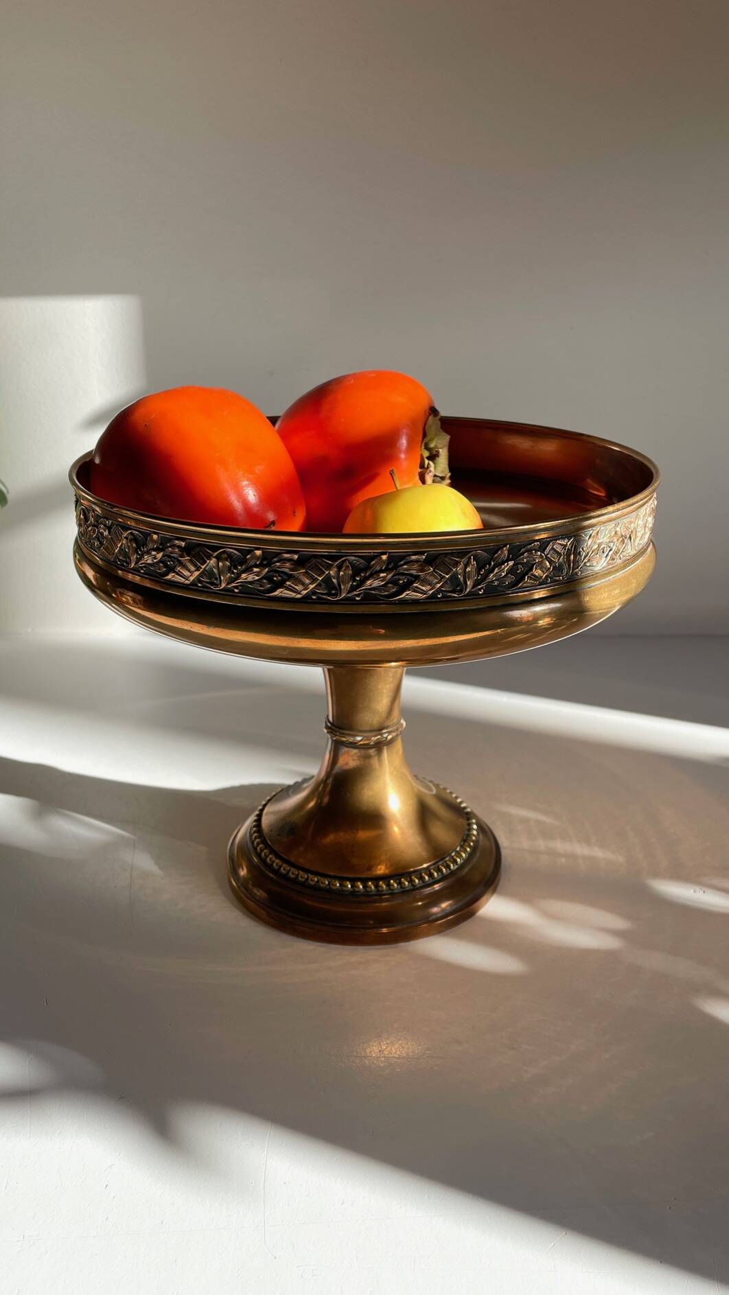 COUPE à Fruits Métal Argenté et Bronzé