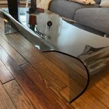 Table glass smoke calligaris