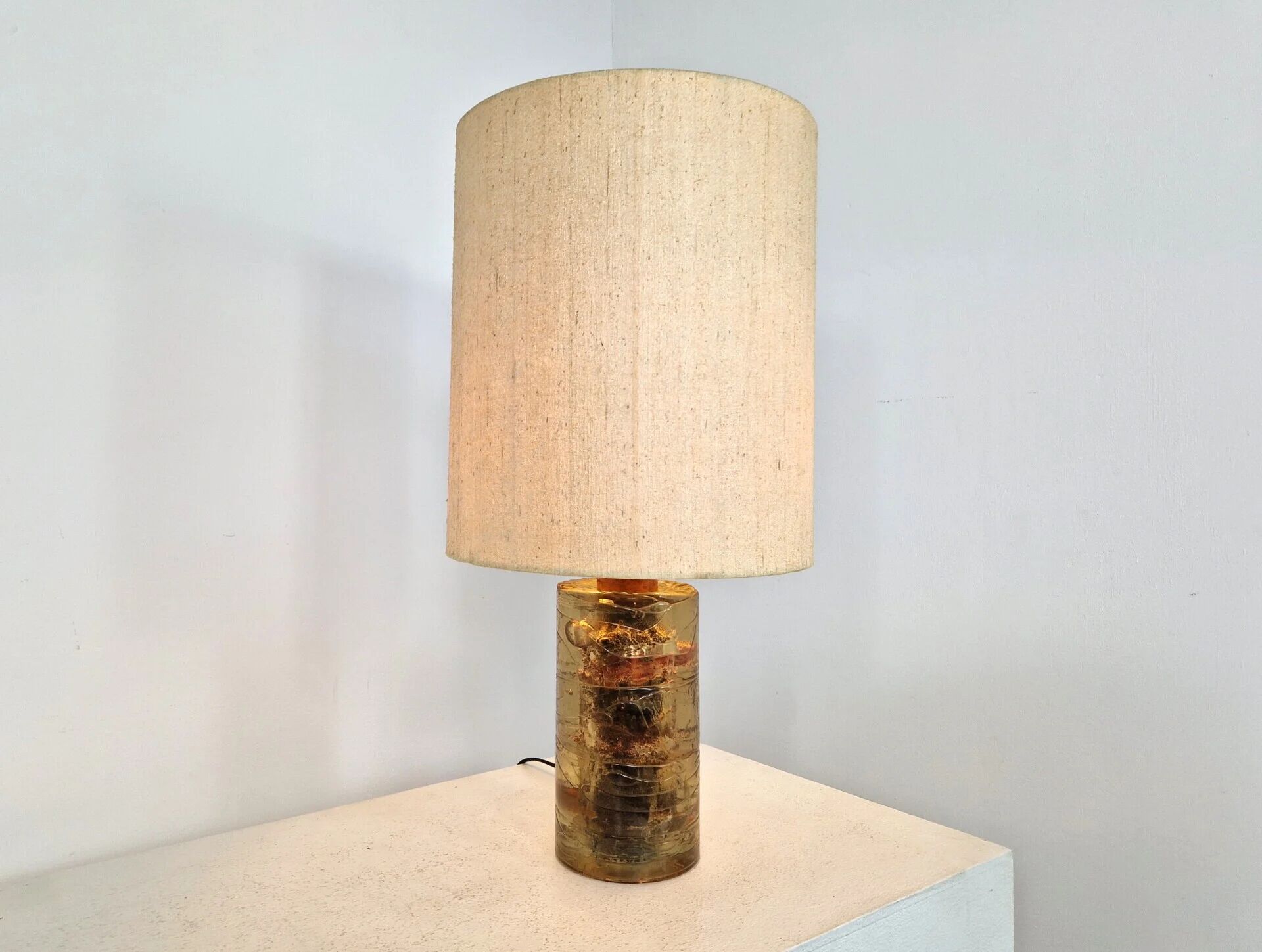 Fractal resin and copper lamp | 1970s