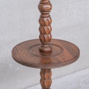 Art Deco Geometric Oak French Mid-Century Floor Lamp