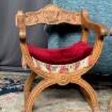 Pair of Dagobert armchairs. Solid oak.