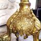 Large bronze candelabrum Napoleon III with lilies - 7 lights - 15 flowers H85cm