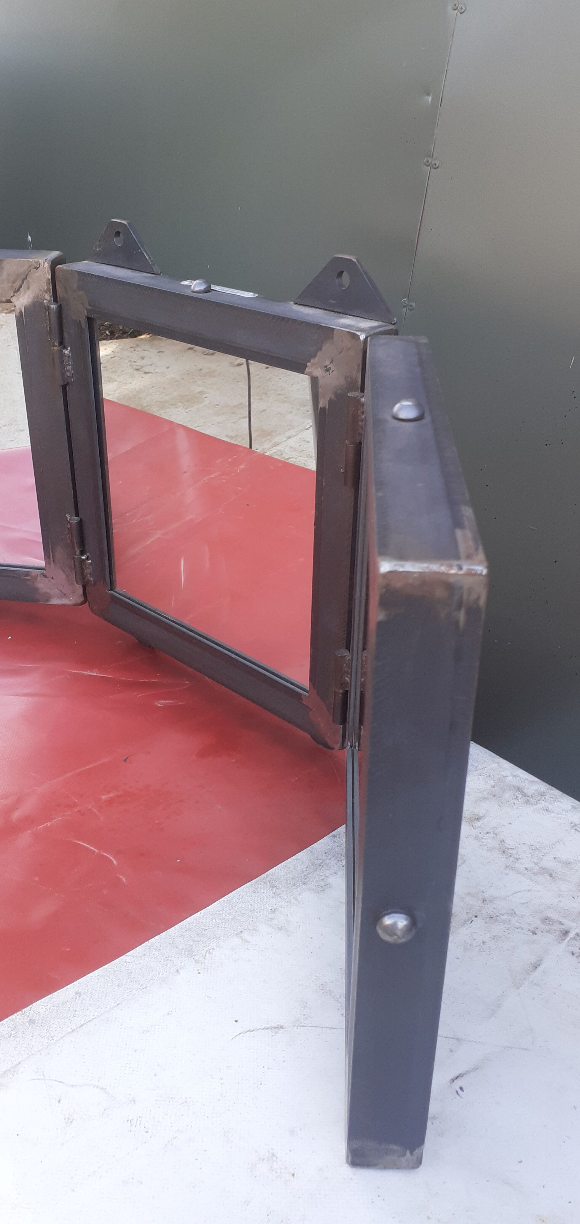 Miroir triptyque métal