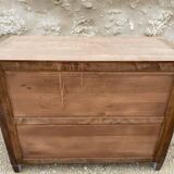 Louis XVI style chest of drawers in Versailles gray patinated cherry