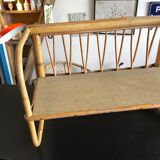 Rattan wall shelf