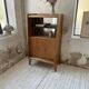 Meuble de rangement secrétaire chêne années 60