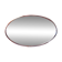 Oval Art Deco mirror with vintage chrome frame from the 1970s.