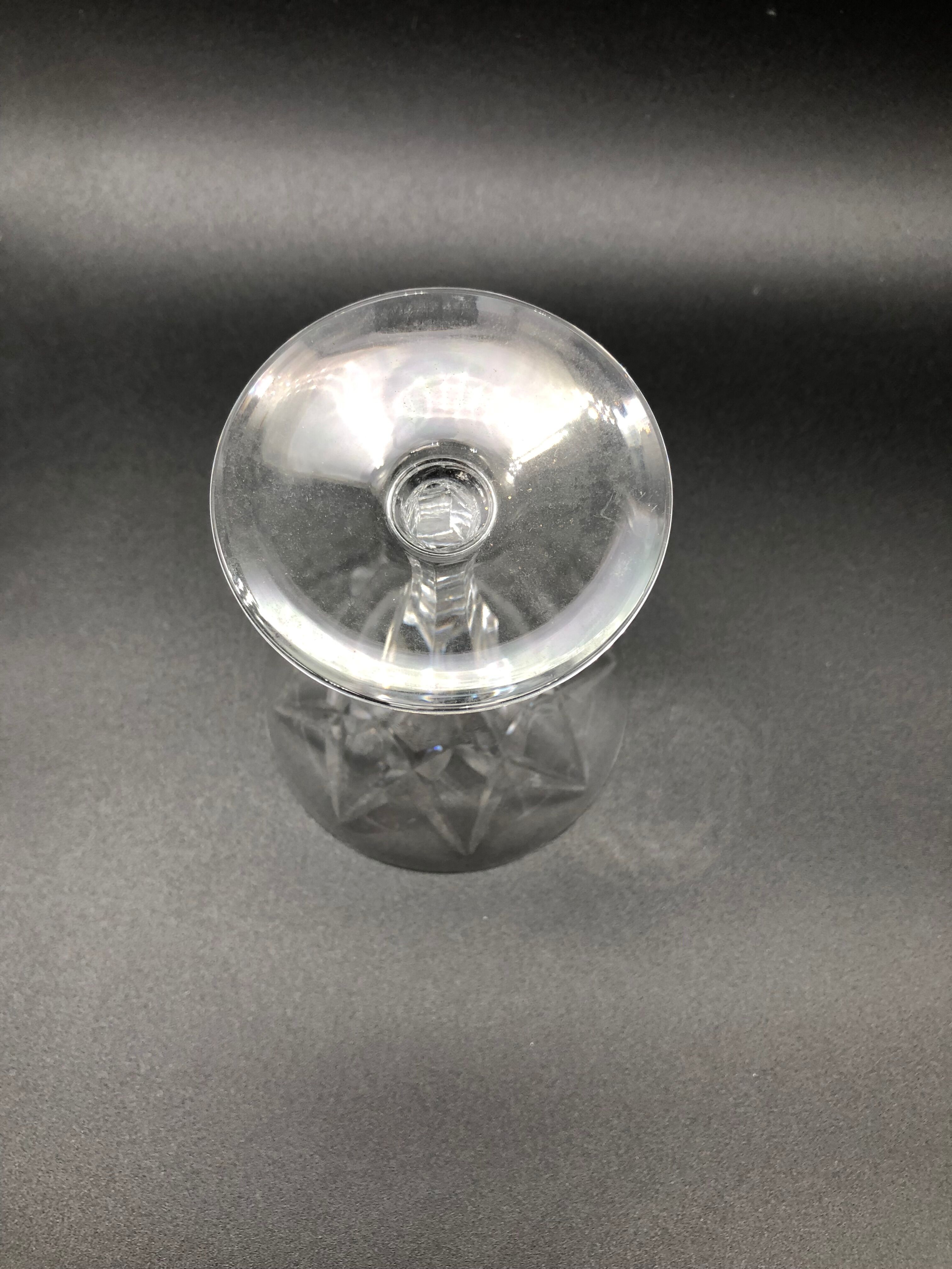 5 glasses of champagne in Saint Louis crystal signed Ardèche model