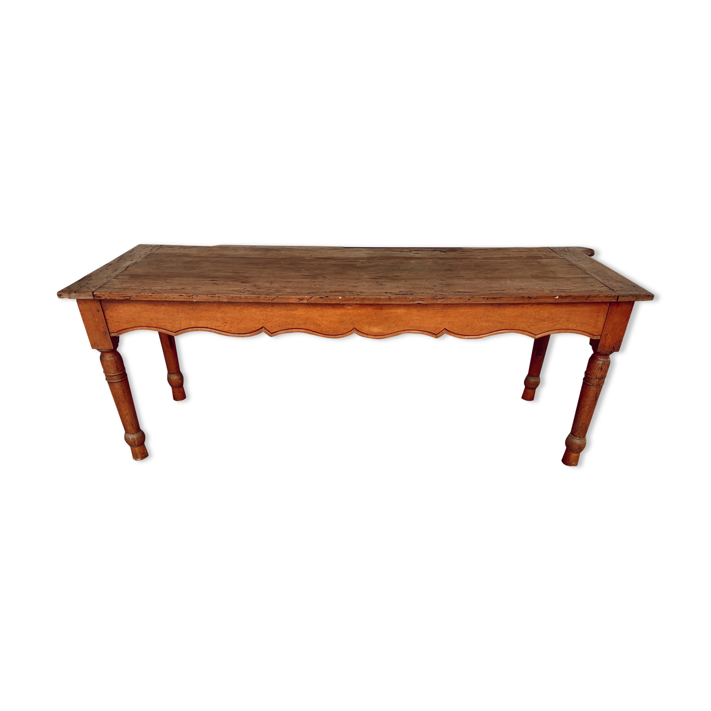 Provencal farmhouse table raw wood