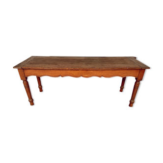 Provencal farmhouse table raw wood