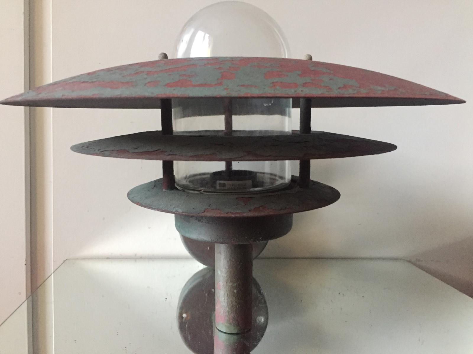 Danish Outdoor wall lamp in Cooper