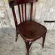 Antique bistrot chair wood curved back vintage