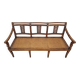 Directoire canapé in walnut with brass inlays, late 18th century.