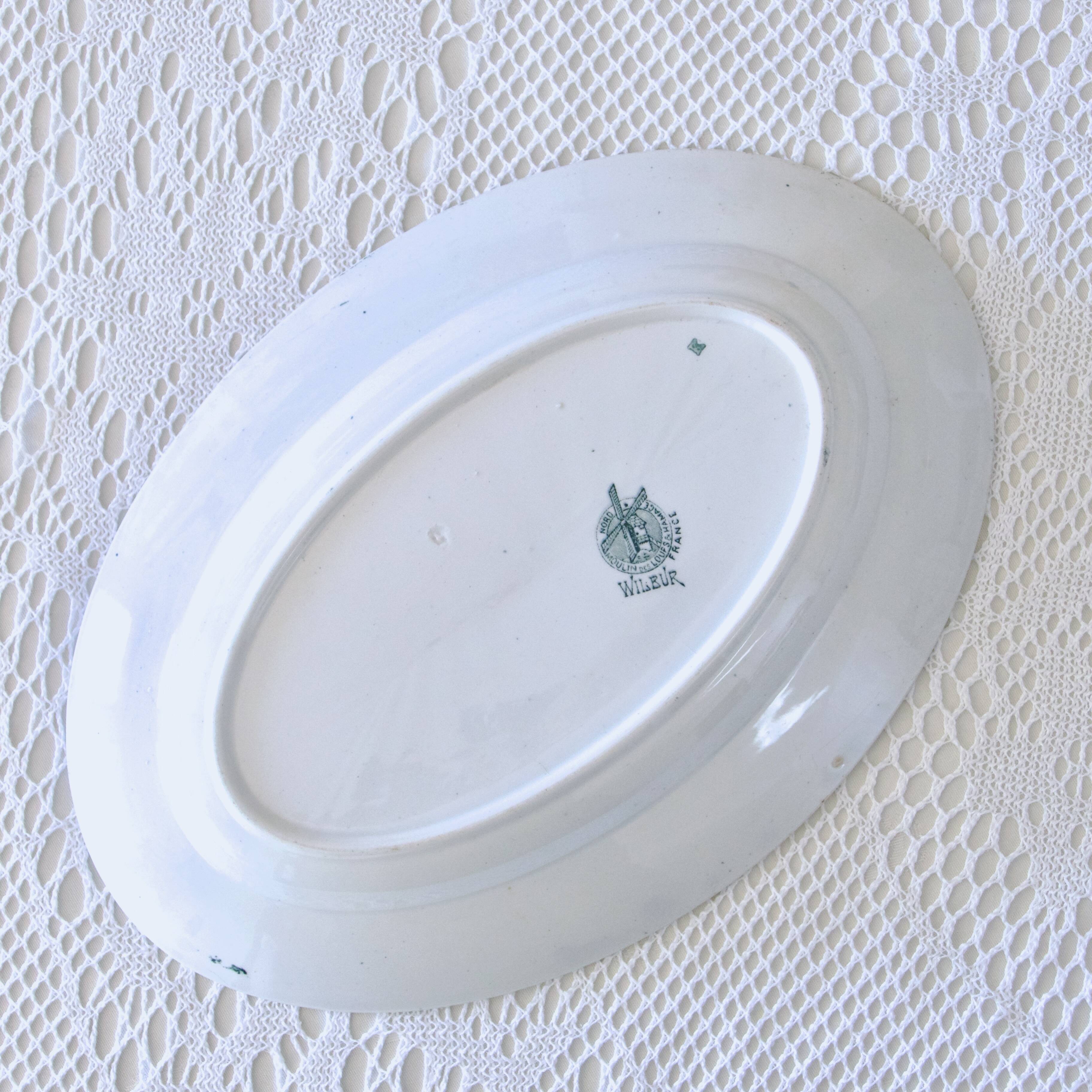 Large oval dish 19th century iron earth Wilbur Moulin des Loups