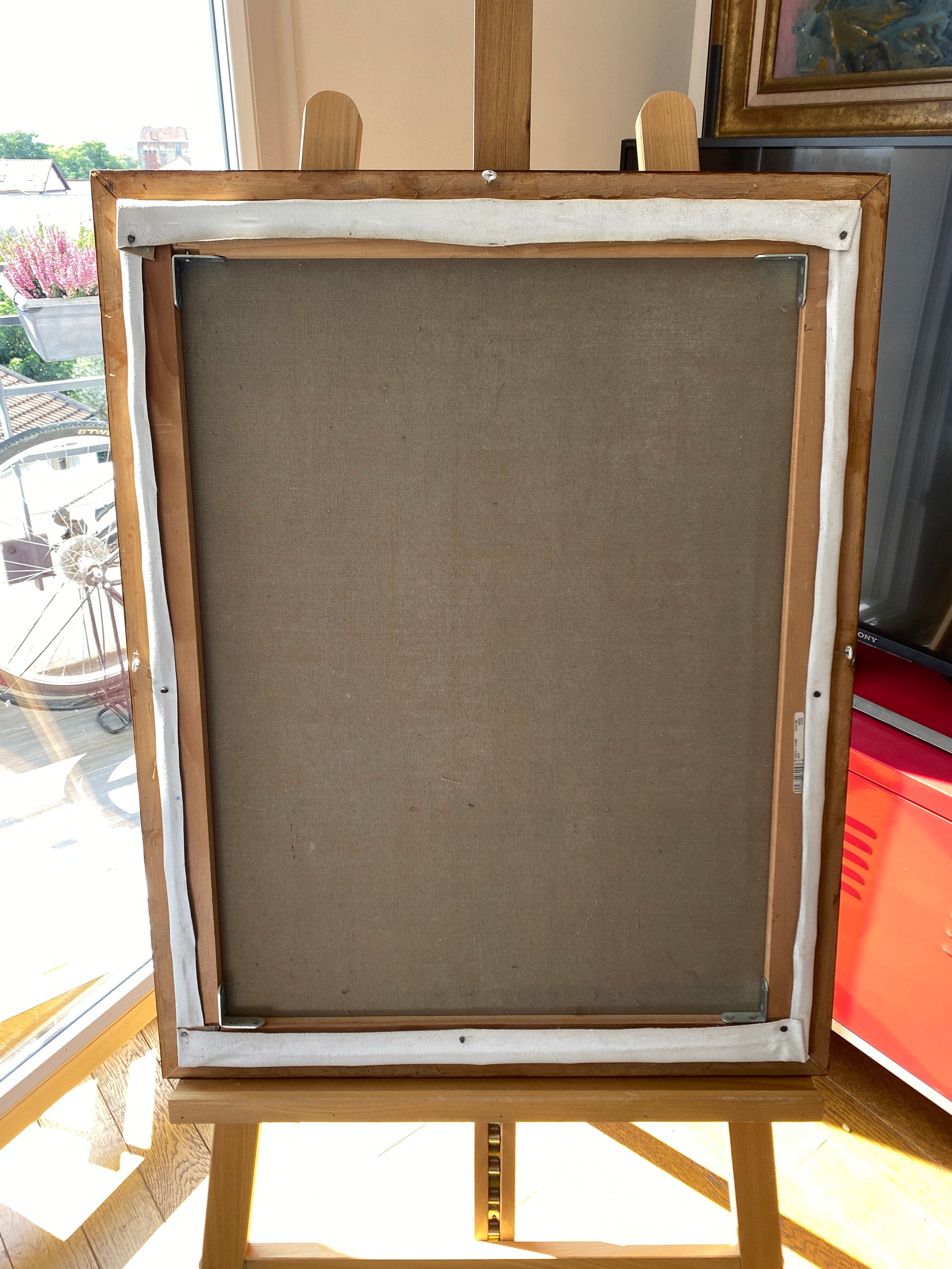 Portrait selling flowers