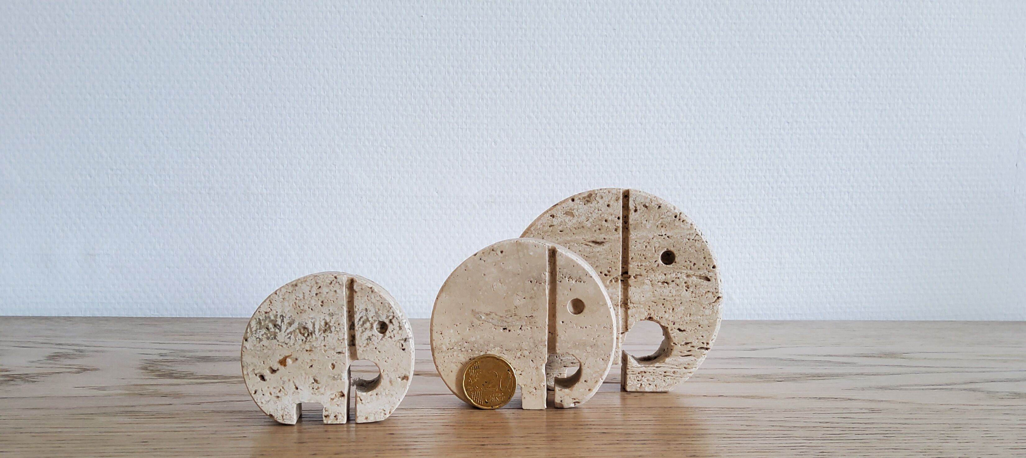 Set of 3 elephant sculptures by Fratelli Manelli 1070