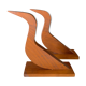 Vintage wood bird sculptures