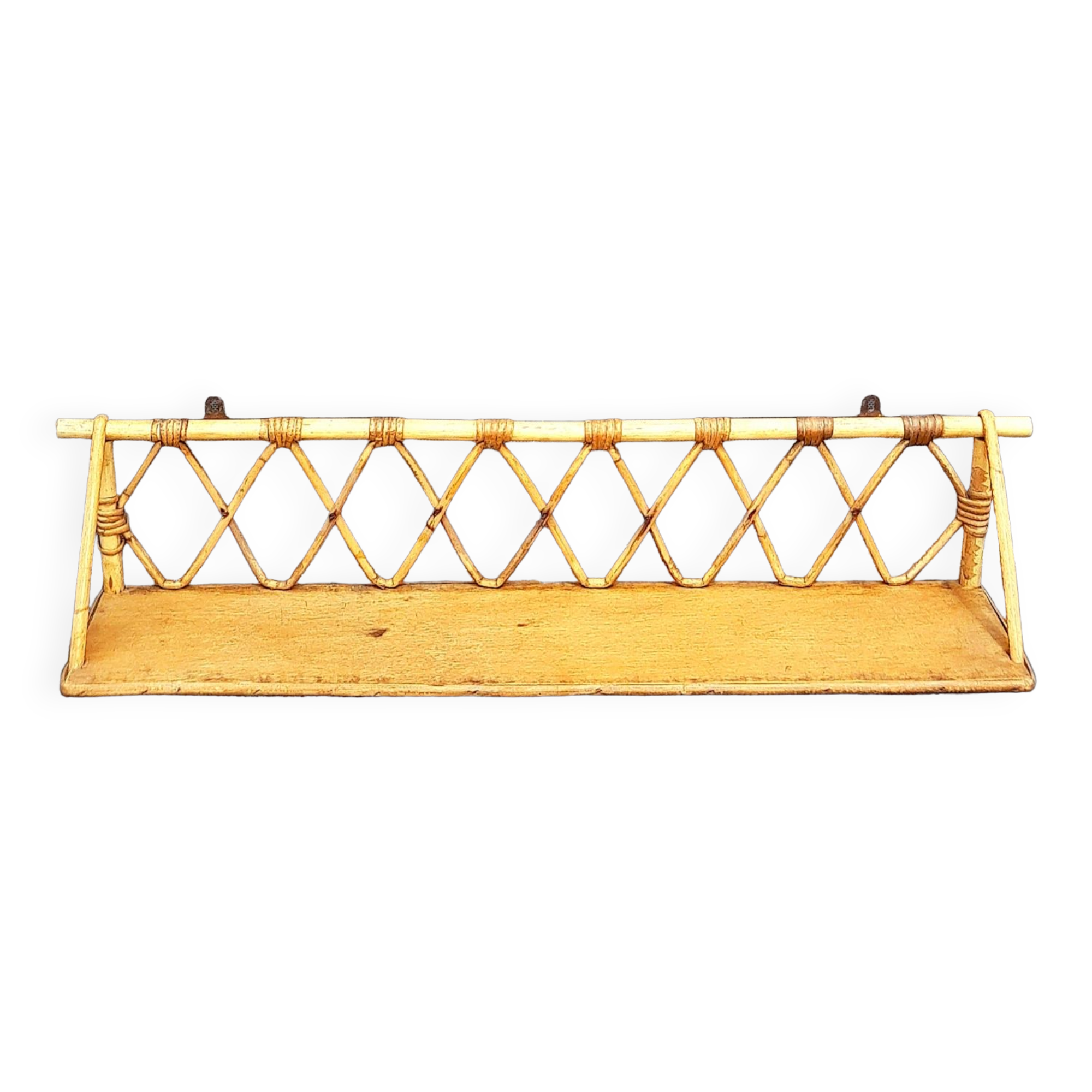 Rattan wall shelf 60s