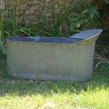 Old zinc child bathtub
