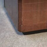 Ensemble de 2 coiffeuses, comptoirs de bijouterie en miroir fumé avec tiroirs, 1970